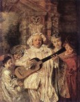 Watteau, Jean Antoine (1684-1721) - Gilles and his Family, 1716, The Wallace Collection