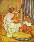 Pierre Auguste Renoir, la leçon de guitare, 1897